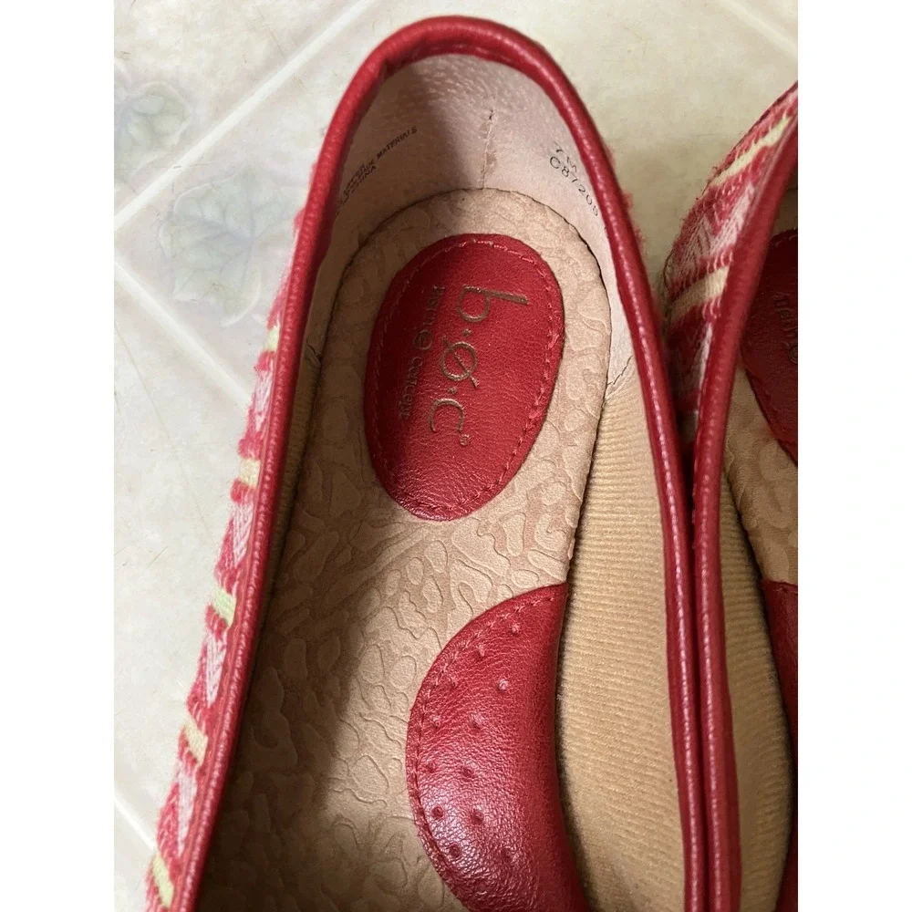 BOC Born Concept‎ Shoes Franki Geometric Red Espadrille Size 7 M Flat Loafers